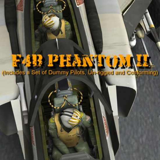 F4B Phantom Vietnam War Era Aircraft  3d figure for Pose