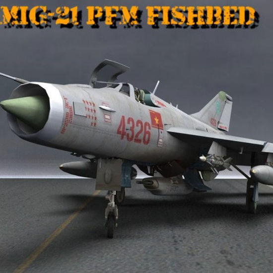 MiG-21 PFM Fishbed F (figure for Poser)