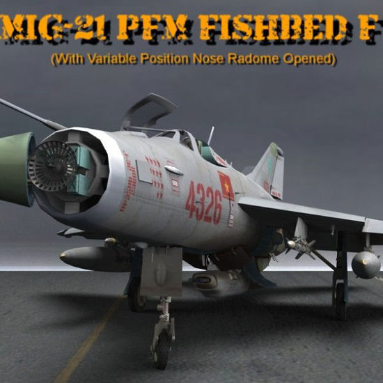 MiG-21 PFM Fishbed F (figure for Poser)