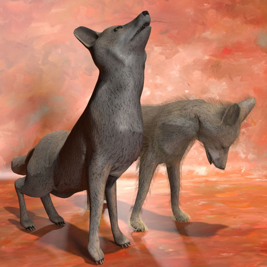 Fox multi-species animated 3d figure for Poser