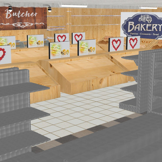 SuperStore 3d scene and supermarket construction set for Poser and DAZ 3D Studio
