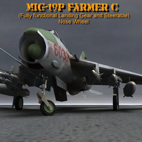 	MiG-19 Farmer C (Military Aircraft figure for Poser) 3d model