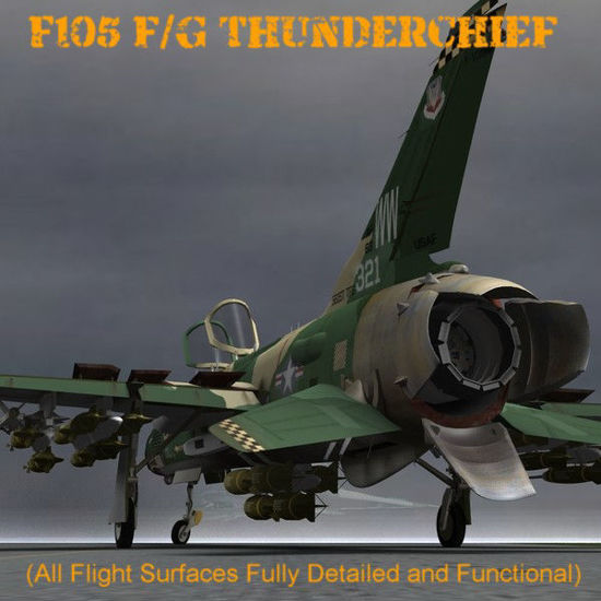 F105F/G Thunderchief aka "Thud" (USAF bomber jet aircraft for Poser)