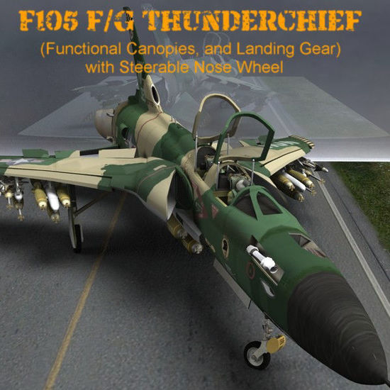 F105F/G Thunderchief aka "Thud" (USAF bomber jet aircraft for Poser)