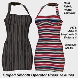 Striped Smooth Operator Dress Textures for Multiple Figures : MF-StripedSmoothOperator