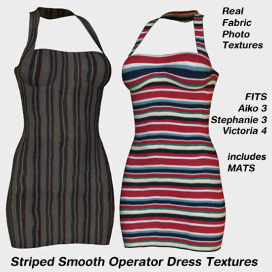 Picture of Striped Smooth Operator Dress Textures for Multiple Figures : MF-StripedSmoothOperator