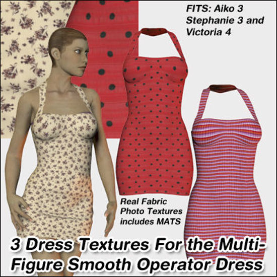 Picture of 3 Smooth Operator Dress Textures For Multiple Figures - October 2010 Edition : MF-SO-OctEdition