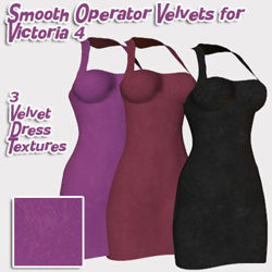 Smooth Operator Velvet Dress Textures for Victoria 4 : V4SmoothOVelvet
