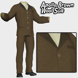 Apollo Brown Wool Suit Textures