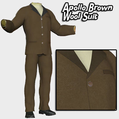 Picture of Apollo Brown Wool Suit Textures