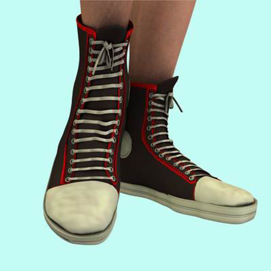 Picture of BasketBall High-Top Sneakers TEXTURES maps - required download for BasketBall High-Top Sneakers
