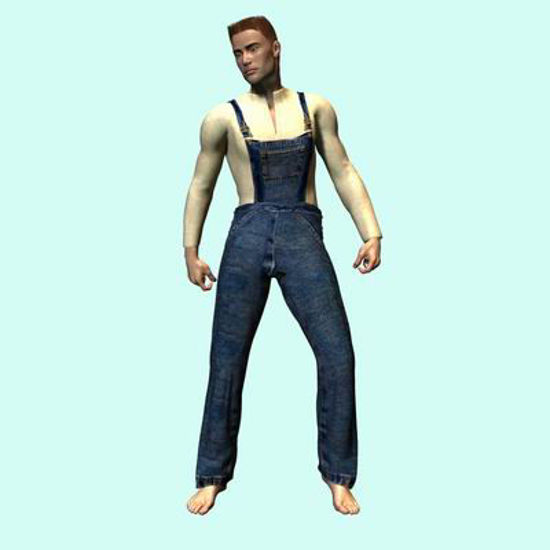 Picture of Dungarees and shirt -M3Josiahdungareestex