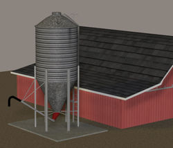 Farm Grain Storage Silo Model