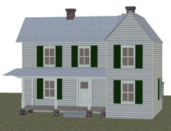 Farmhouse and Yard Model