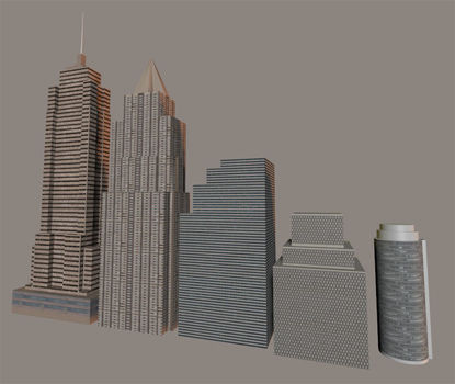 Picture of Low Polygon Background Skyscraper Models