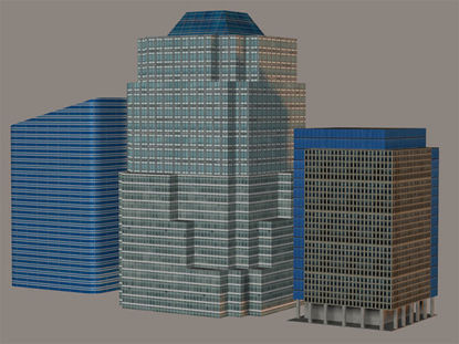 Picture of Low Polygon Background Skyscraper Model Set 2