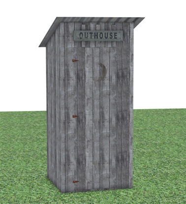 Picture of Old West Outhouse Model with Interior and Movements