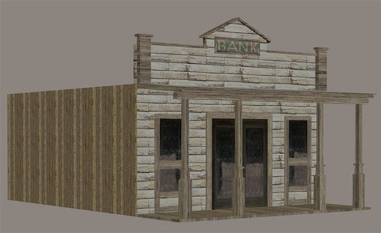 Picture of Old West Bank Building Model
