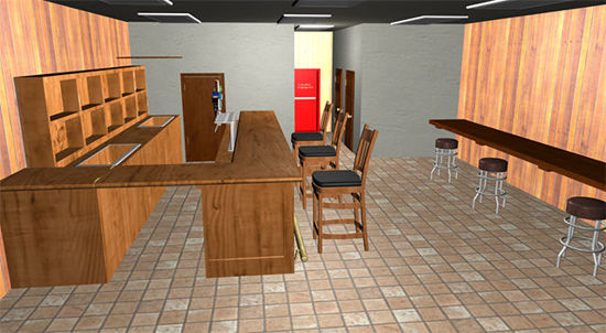 Picture of Complete Dive Bar Building Model with Movements