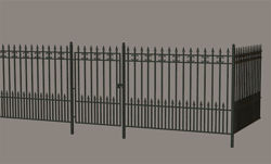 Modular Wrought Iron Fence Model