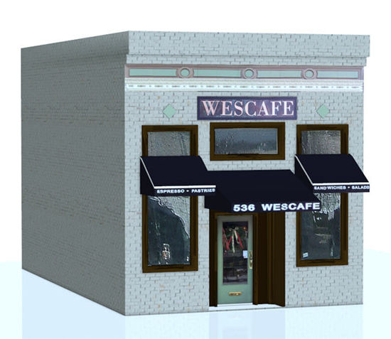 Picture of Coffee Shop Building Facade Model