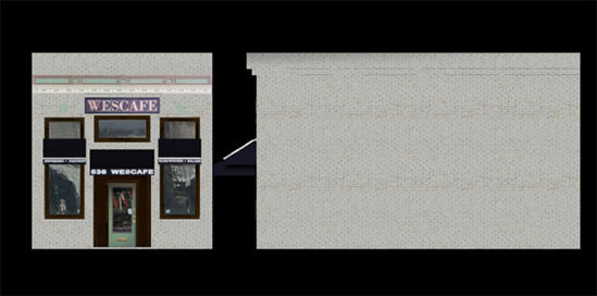 Picture of Coffee Shop Building Facade Model