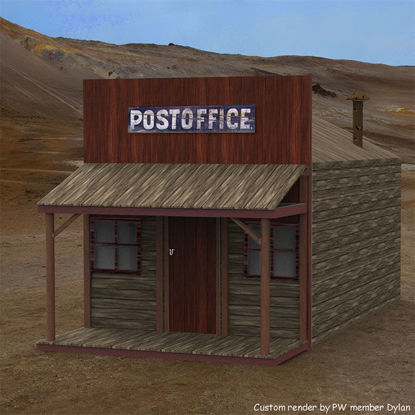 Picture of Old West Post Office Building Model with Movements