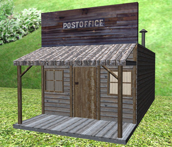 Picture of Old West Post Office Building Model with Movements