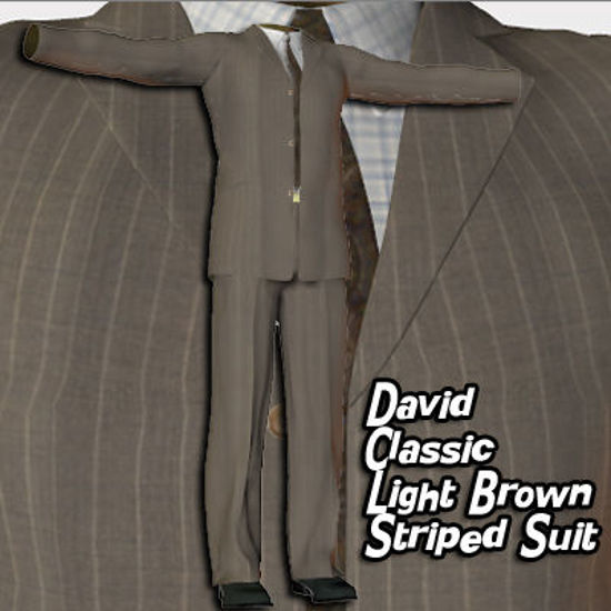 Picture of Light Brown Striped Suit for David