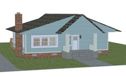 Complete 1940's Bungalow House Model with Movements - PWBungalowHouse-Main