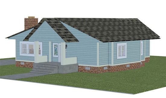 Picture of Complete 1940's Bungalow House Model with Movements - PWBungalowDISPmaps