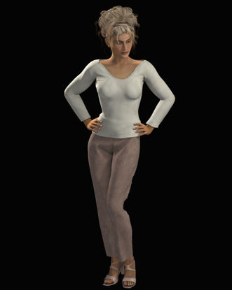 Picture of Dynamic Sweater and Slacks Outfit for Dawn