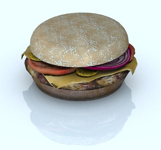 Picture of Hamburger with all the Trimmings Food Prop