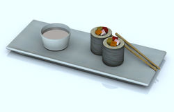 Sushi and Place Setting Food Props