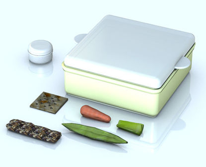 Picture of Healthy Foods and Plastic Containers Prop Set
