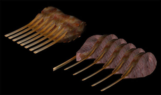 Picture of Rack of Lamb and Lamb Chop Food Props