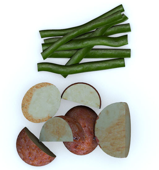 Picture of Vegetable Sides Food Models Set 1 - Poser and DAZ Studio Format