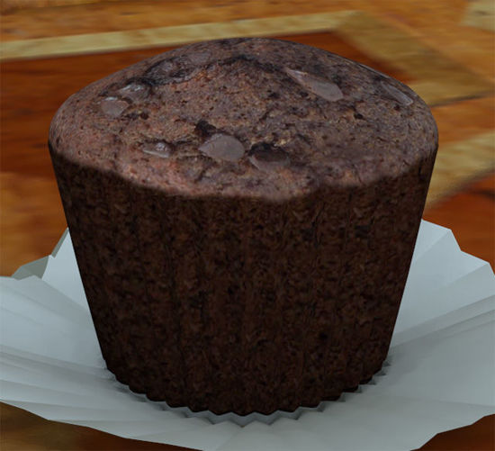 Picture of Chocolate Muffin Food Model with Wrapper Morphs