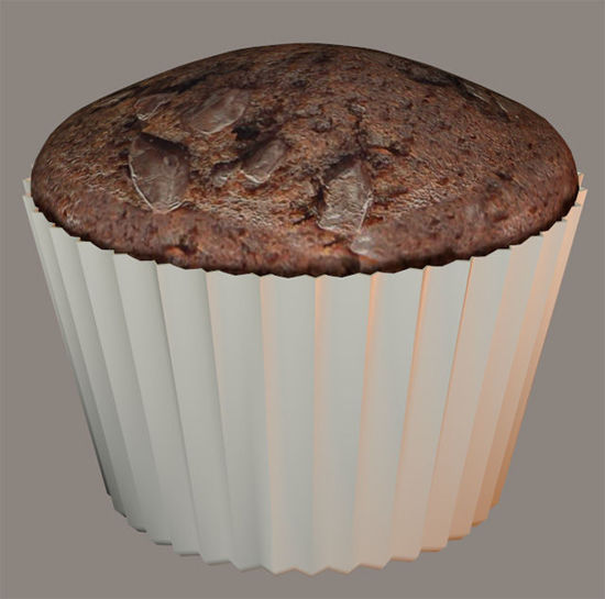 Picture of Chocolate Muffin Food Model with Wrapper Morphs