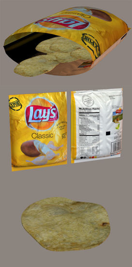 Picture of Potato Chips and Bags Food Models