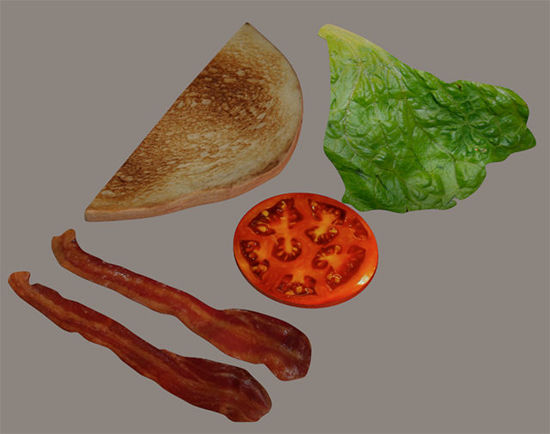 Picture of Double Decker BLT Sandwich and Extra Food Item Models