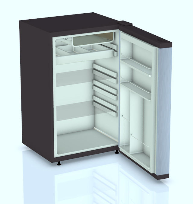 mini fridge with freezer 3D model