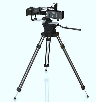 Picture of Movie Camera and Tripod Model with Movements - Poser and DAZ Studio Format