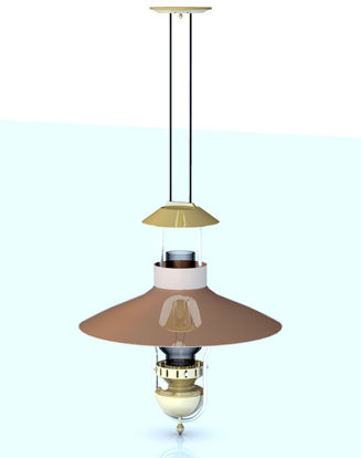 Picture of Saloon Oil Lamp Ceiling Fixture Model - Poser / DAZ Format - SaloonCeilingLamp