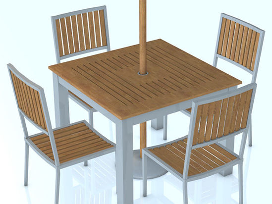 Picture of Outdoor Dining Furniture Model Set - Poser and DAZ Studio Format
