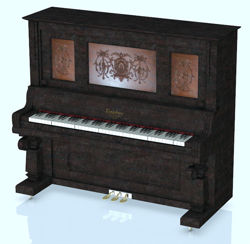 Antique Upright Piano Model