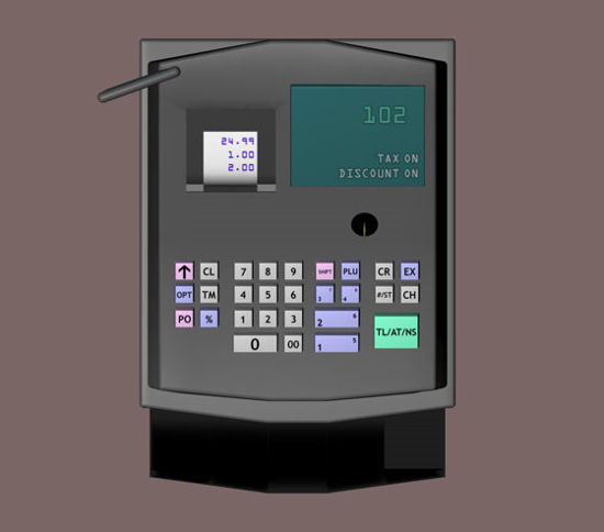 Picture of Cash Register Model with Movements