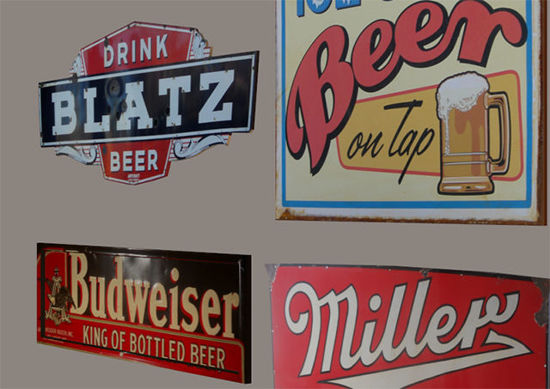 Picture of Vintage Metal Bar Sign Models