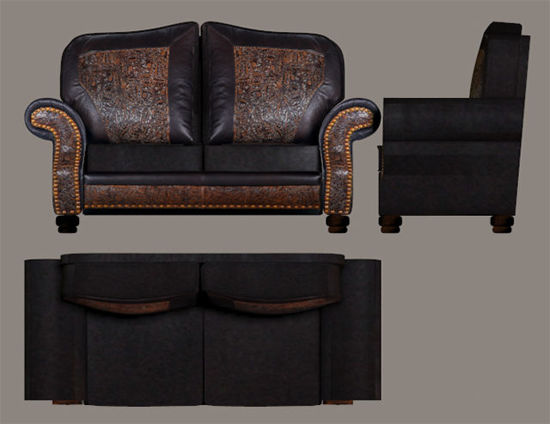 Picture of Leather Couch Model