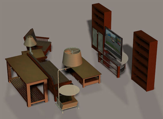 Picture of 11 Piece Complete Den Furniture Prop Set
